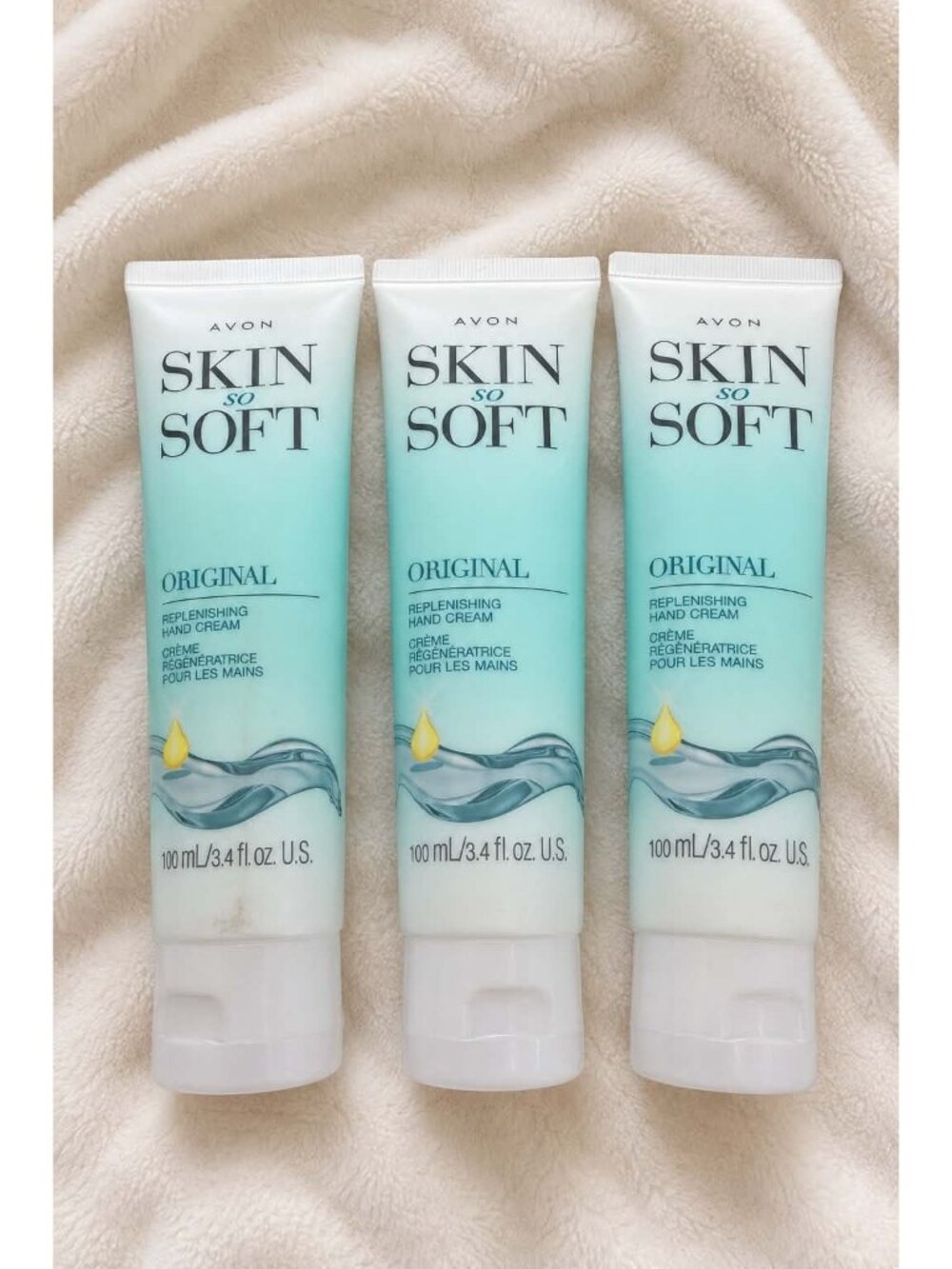 Avon Skin So Soft Original Replenishing Hand Cream Set of 3